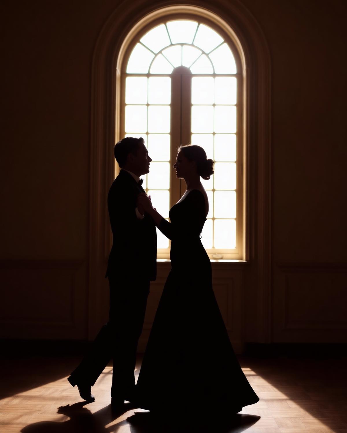 Ballroom couple in classic hold